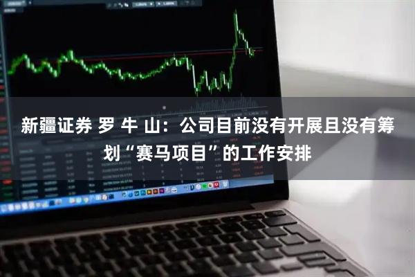 新疆证券 罗 牛 山：公司目前没有开展且没有筹划“赛马项目”的工作安排